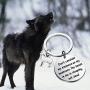 SEIRAA Wolf Charm Keychain Dont Consider My Kindness As My Weakness Inspirational Gifts for Wolf Lover