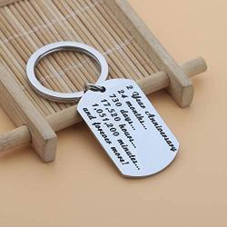 BEKECH Wedding Anniversary Keychain Happy 2rd 5th 6th 7th 10th 20th 25th 30th Anniversary Keyring Gift Wedding Ideas Anniversary Keepsake for Him Her Anniversary Jewelry