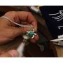 Sea Turtle Necklace Crafted in Sterling Silver and Vitreous Enamel with an 18 Inch Chain