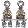 Aheli Intricate Crafted Vintage Inspired Indian Boho Oxidized Jhumka Jhumki Earrings Ethnic Wedding Party Fashion Jewelry for Women