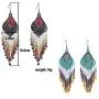 2 Pairs/Set Bohemian Long Beaded Dangle Earrings – Native Handmade Seed Bead Tassel Earrings for Women and Girls, Bohemian Large Statement Beaded Drop Fringe Earrings 2 Pairs/Set Bohemian Long Beaded Dangle Earrings – Native Handmade Seed Bead Tassel Earrings for Women and Girls, Bohemian Large Statement Beaded Drop Fringe Earrings