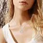 Distance Rose Heart Necklace for Women 925 Sterling Sliver I Love You Forever Rose Flower Jewelry for Girlfriend Wife Mom Daughter Girls