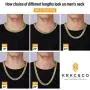 KRKC&CO 14mm Iced Cuban Link Chain, 14k/White Gold Cuban Link Curb Chain for Men, Cuban Choker Necklace, Durable and Anti-Tarnish Urban Street-wear Everlasting Shine Hip Hop Jewelry KRKC&CO 14mm Iced Cuban Link Chain, 14k/White Gold Cuban Link Curb Chain for Men, Cuban Choker Necklace, Durable and Anti-Tarnish Urban Street-wear Everlasting Shine Hip Hop Jewelry