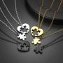 U7 Couples Necklace Stainless Steel Gold Color Custom Cat Yin Yang/Heart Puzzle BFF Friendship/Mother Daugther/His and Her Matching Set Necklaces for Men Women