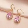 Swarovski Crystal Halo Teardrop Drop Dangle Earrings for Women 14K Rose Gold Plated Hypoallergenic Jewelry Swarovski Crystal Halo Teardrop Drop Dangle Earrings for Women 14K Rose Gold Plated Hypoallergenic Jewelry