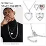 Custom Photo Necklace Men Women Personalized Jewelry Customized Any Picture Pendant Stainless Steel Rope/Spiga/Tennis Chain 18-30 Inch, Mothers or Lover Gift