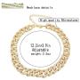 Nanafast Cuban Chain Necklace Bracelet Set for Women CZ Rhinestone Inlaid Necklace Bracelet for Girls Punk Hip Hop Jewelry Adjustable