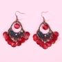 BaubleStar Bohemian Chandelier Dangle Earrings with Disc Charms Drop Lightweight Filigree for Women Girls