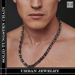 Unique Astro Snake 22 Inches Mens Silver Toned Tungsten Link Necklace Chain (Heavy, Solid)