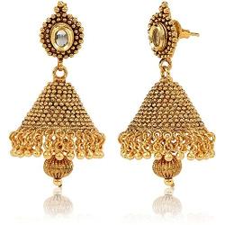 Royal Bling Bollywood Style Party Wear Traditional Indian Jewelry Jhumki Jhumka Earrings for Women