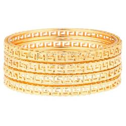 Efulgenz Indian Style Bollywood 14 K Gold Plated Filigree Wedding Bridal Bracelet Bangle Set Jewelry