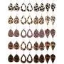 20 Pieces Faux Leather Earrings Leopard Print Earrings Teardrop Dangle Earrings (Solid Hollow Teardrop Style) 20 Pieces Faux Leather Earrings Leopard Print Earrings Teardrop Dangle Earrings (Solid Hollow Teardrop Style)