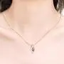 Sinlifu Created Opal Silver Pendant Necklace Amethyst Sapphire Jewelry Gifts for Women