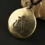 HZMAN Vintage Tibetan I Ching Spiritual Divination Om Pendant Necklace from Nepal, Yoga Jewelry