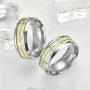 hohrayway Fashion Dark Luminous ECG Ring Stainless Steel Ring Promise Heartbeat Ring Glowing Jewelry for Men Women