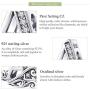 VOROCO Solid 925 Sterling Silver with Cubic Zirconia Letter Complete A-Z Alphabet Initial Charm for Pandora European Bracelet Necklace Women Girls Jewelry Gift Options
