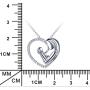 925 Sterling Silver Mother Child Forever Love Heart Pendant Necklace for Mom Grandma