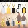 Richsteel Hip Hop Military Army Style Carbon Fiber/Bible/Bullet Dog Tags Pendant Necklace for Men Women Stainless Steel/18K Gold Plated Personalized ID/Name Jewelry (with Gift Box)