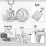 Trendsmax Initial Letter Pendant Necklace Mens Womens Capital Letter White Gold Plated A Z Stainless Steel Box Chain 22inch