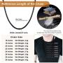 ChainsPro Waterproof Braided Leather Necklace Wax Rope Chain, Customize Available, 2/3mm Width, with Durable Snap Clasp, 16”18'' 20'' 22'' 24'' 26'' 28'' 30''-Send Gift Box