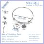 BEKECH Nana Bracelet Grandma Nana Charm Expandable Wire Bangle Nana Jewelry Grandmother Gift for Family Nana