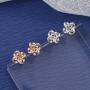 J.RAHEL 925 Sterling Silver Cubic Zirconia Flower Knot Jewelry for Women