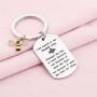 BEKECH Honey Bee Charm Keychain Perhaps the Bee Is More Honored Because of What She Does for Others Bee Jewelry Keyring Appreciation Gift for Teachers, Coworkers,Employees