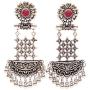 Crunchy Fashion Bollywood Jewellery Traditional Ethnic Bridal Bride Wedding Bridesmaid Oxidised Silver Tribal Boho Indian Earrings Jewelry For Women