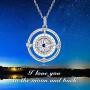 925 Sterling Silver Roating Compass Necklace Follow Your Dreams Pendant Necklace for Men Women Mother Father Day Gift