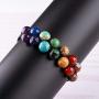 Chakra Bead Bracelets for Women - 8mm 7 Chakra Healing Bracelet with Real Stones Anxiety Meditation Yoga Gemstone Jewelry