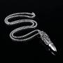 HUANIAN Dragon Sword Bullet Shape Canister Capsule Memorial Keepsake Pendant Cremation Ash Urn Necklace for Men