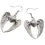 Womens Guardian Angel Wings Heart Dangle Drop Earrings Biker Jewelry