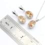 Aixili Oval Champagne Orange Cubic Zirconia Jewelry Set for Women with Bracelet Necklace Pendant Earring Ring Wedding Party Fashion Jewelry Aixili Oval Champagne Orange Cubic Zirconia Jewelry Set for Women with Bracelet Necklace Pendant Earring Ring Wedding Party Fashion Jewelry