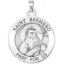 PicturesOnGold.com Saint Bernard of Menthon Round Religious Medal 14K Yellow or White Gold, or Sterling Silver PicturesOnGold.com Saint Bernard of Menthon Round Religious Medal 14K Yellow or White Gold, or Sterling Silver