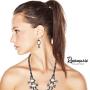 Rosemarie & Jubalee Womens Statement Western Howlite Squash Blossom Necklace Earrings Set, 27''-30'' with 3'' Extension