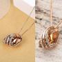 EMESLY 18K Rose Gold Plated Necklace/Earrings; Embellished with Premium Crystals, Nickel & Lead Free, Hypoallergenic Long Lasting Finish; Perfect Jewelry Gift for Women & Girls