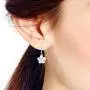 Tropical Satin Shine Hawaiian Plumeria Flower .925 Sterling Silver Dangle Earrings Tropical Satin Shine Hawaiian Plumeria Flower .925 Sterling Silver Dangle Earrings