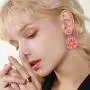 Boho Flower Stud Earrings for Women Girls Flower Shaped Daisy Earrings with Gold Bud Double Metal Flower Dangle Drop Post Earrings 4 pcs Boho Flower Stud Earrings for Women Girls Flower Shaped Daisy Earrings with Gold Bud Double Metal Flower Dangle Drop Post Earrings 4 pcs