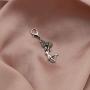 AKTAP Cheerleader Gift Cheer Zipper Pull with Lobster Clasp Cheer Coaches Gift Cheer Jewelry for Cheerleaders Cheer Teams