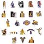 Vinyl Etchings Luxury Box Set of Silicone Bracelet (1Black Metallica Rubber Bracelet + 5 Colors +1 Metal Ring) Sports Bracelets Wristbands Black Mamba No.24 Kobe Bryan Lakers Legend