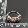 Multi Gemstone Ring Morganite Garnet Amethyst Peridot Promise Wedding Party Ring for Girls Women Size 6 to 10 (8)