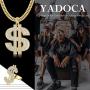 YADOCA 18K Gold Plated Chain Necklace Ring for Men with Dollar Sign Pendant Necklace Hip Hop Dollar Gold Necklace Ring