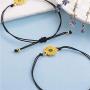 Aiyo Nice Sunflower Pinky Promise Bracelets Best Friend Long Distance Friendship Gifts for Women Teen Girls Couple Family Friendship Jewelry