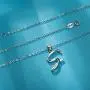 EUDORA Sterling Silver Necklace 26 Letters Alphabet Personalized Charm Pendant with 18inch O-Ring Chain EUDORA Sterling Silver Necklace 26 Letters Alphabet Personalized Charm Pendant with 18inch O-Ring Chain