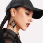 DAMLENG Fashion Lightweight Unique 1980s Retro Style Chandelier Dangle Drop Hollow Earrings Black Geometry Acrylic Earrings for Women Girls
