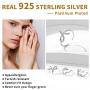 ChicSilver Personalized 925 Sterling Silver Initial Letter Ring A-Z Stackable Ring Handmade Jewelry Adjustable Size 6-10(with Gift Box)