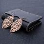 Qing Birdee Hollow Fashion Long Leaf Pendant Necklace and Earrings Jewelry Gifts for Women Girls