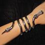 YouU 2 Pcs City of Bones Isabelle Lightwoods Electrum Whip Serpent Snake Bracelet and Necklace Set with Storage Box