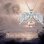 Sterling Silver Heart Angel Wings Locket My Angel Necklace Guardian Angel Jewelry Gifts for Women