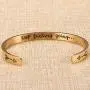 Keep Going Cuff Bracelet Inspirational Mantra Quote Bracelet for Women Stainless Steel Graduation Friendship Bracelets Jewelry Gifts for Her